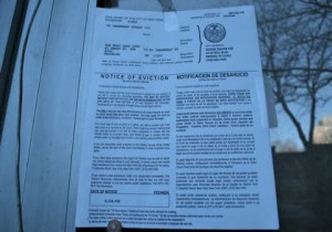 And, the eviction notices posted in the window (BHB/Sarah Portlock)