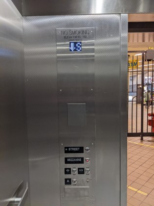 inside elevator, picture of buttons