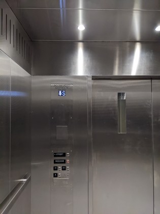 shiny inside elevator