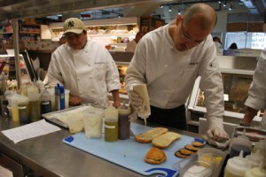 Head chef César Ramirez creates a new sandwich